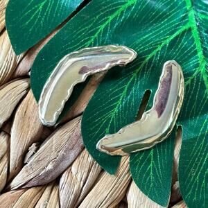 BOGO FREE GOLEN BOOMERANG STATEMENT EARRINGS